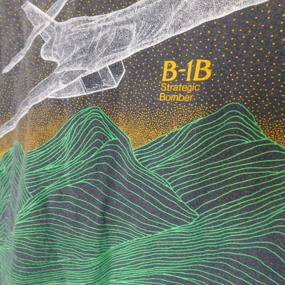 Vintage 80s Fighter Jet B-1B Military Plane Shirt Adult XL Single Stitch RARE - Picture 14 of 14